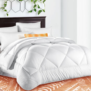 Comforter Duvet Insert with Corner Tabs for Duvet Cover Summer Cooling 2100 Series, Snow Goose Down Alternative, Hotel Collection Reversible, Hypoallergenic Choice, Snow White