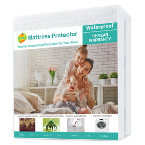 SOPAT Mattress Protector 100% Waterproof Mattress Pad Cover,3D Air Fabric Hypoallergenic Breathable,Smooth Soft Cover