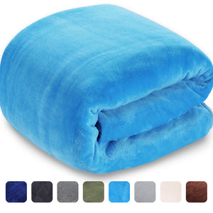 Fleece Blanket Super Soft Warm Extra Silky Lightweight Bed Blanket, Couch Blanket, Travelling and Camping Blanket (Lake Blue)