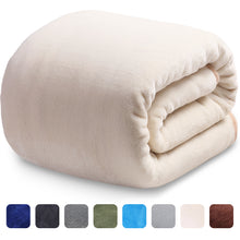 Fleece Blanket Super Soft Warm Extra Silky Lightweight Bed Blanket, Couch Blanket, Travelling and Camping Blanket (Ivory)