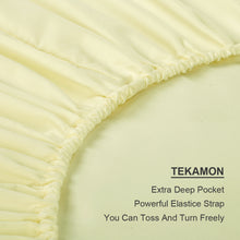 Microfiber Bed Sheet Set - Made Of 1800 Thread Count 100% Microfiber Polyester - Extra Deep Pocket - Stain Resistant, Warm, Breathable And Hypoallergenic - 3/4 Piece (Ivory) - TEKAMON