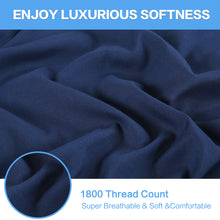 Microfiber Bed Sheet Set - Made Of 1800 Thread Count 100% Microfiber Polyester - Extra Deep Pocket - Stain Resistant, Warm, Breathable And Hypoallergenic - 3/4 Piece (Navy Blue) - TEKAMON