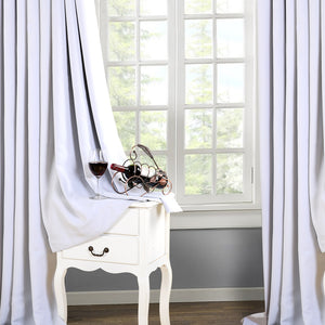 TEKAMON Thermal Insulated Blackout Grommet Curtains for Living Room/Bedroom (70% white)