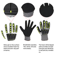 Impact Reducing Safety Gloves, Abrasion resistant, Cut Resistant, Ideal for Heavy Duty Safety Work like Mechanic, Garden Construction, Car Repairing Industrial