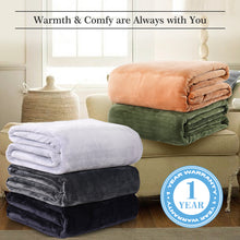 Fleece Blanket Super Soft Warm Extra Silky Lightweight Bed Blanket, Couch Blanket, Travelling and Camping Blanket (Grey)
